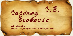 Vojdrag Beoković vizit kartica
